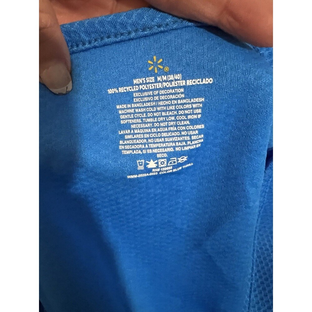 Walmart Employee Vest Men’s Medium 38/40 Blue Zip Up Embroidered Logo Pockets - Picture 14 of 14